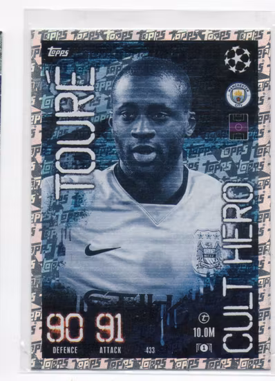 2023-24 Topps Match Attax Champions League #433 Yaya Toure Cult Hero (10-V7-MANCHESTERCITY)