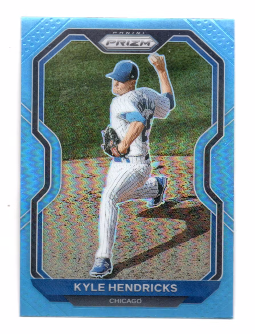 2021 Panini Prizm Prizms Carolina Blue #97 Kyle Hendricks (15-W14-MLBCUBS)