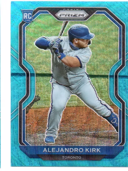 2021 Panini Prizm Prizms Teal Wave #169 Alejandro Kirk (15-W14-MLBBLUEJAYS)