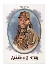2017 Topps Allen and Ginter Hot Box Foil #219 Johnny Cueto (15-X12-MLBGIANTS)