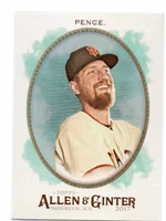 2017 Topps Allen and Ginter Hot Box Foil #254 Hunter Pence (12-X14-MLBGIANTS)
