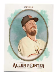 2017 Topps Allen and Ginter Hot Box Foil #254 Hunter Pence (12-X14-MLBGIANTS)