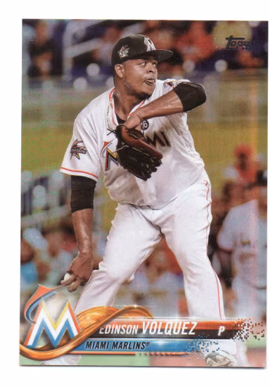 2018 Topps Rainbow Foil #22 Edinson Volquez (12-X12-MLBMARLINS)