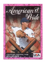 2019 Donruss American Pride Pink Firework #2 Will Wilson (15-X10-MLBUSA)