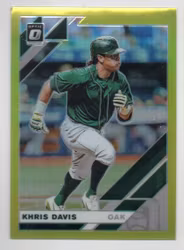 2019 Donruss Optic Lime Green #169 Khris Davis (20-X12-MLBATHLETICS)
