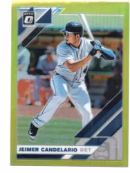 2019 Donruss Optic Lime Green #196 Jeimer Candelario (20-X12-MLBTIGERS)