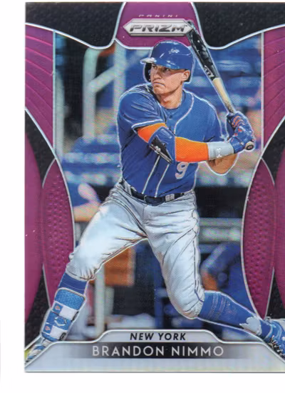 2019 Panini Prizm Prizms Purple #66 Brandon Nimmo (15-X12-MLBMETS)