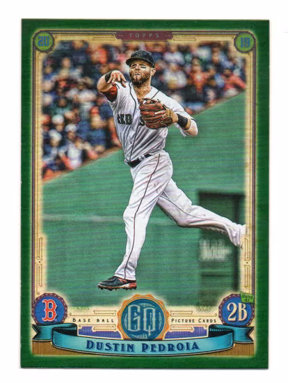 2019 Topps Gypsy Queen Green #75 Dustin Pedroia (12-X12-MLBREDSOX)