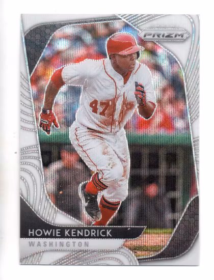 2020 Panini Prizm Prizms White Wave #11 Howie Kendrick (15-X12-MLBNATIONALS)