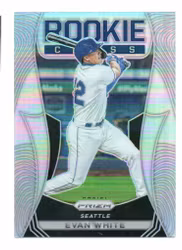 2021 Panini Prizm Rookie Class Prizms Silver #11 Evan White (15-X12-MLBMARINERS)