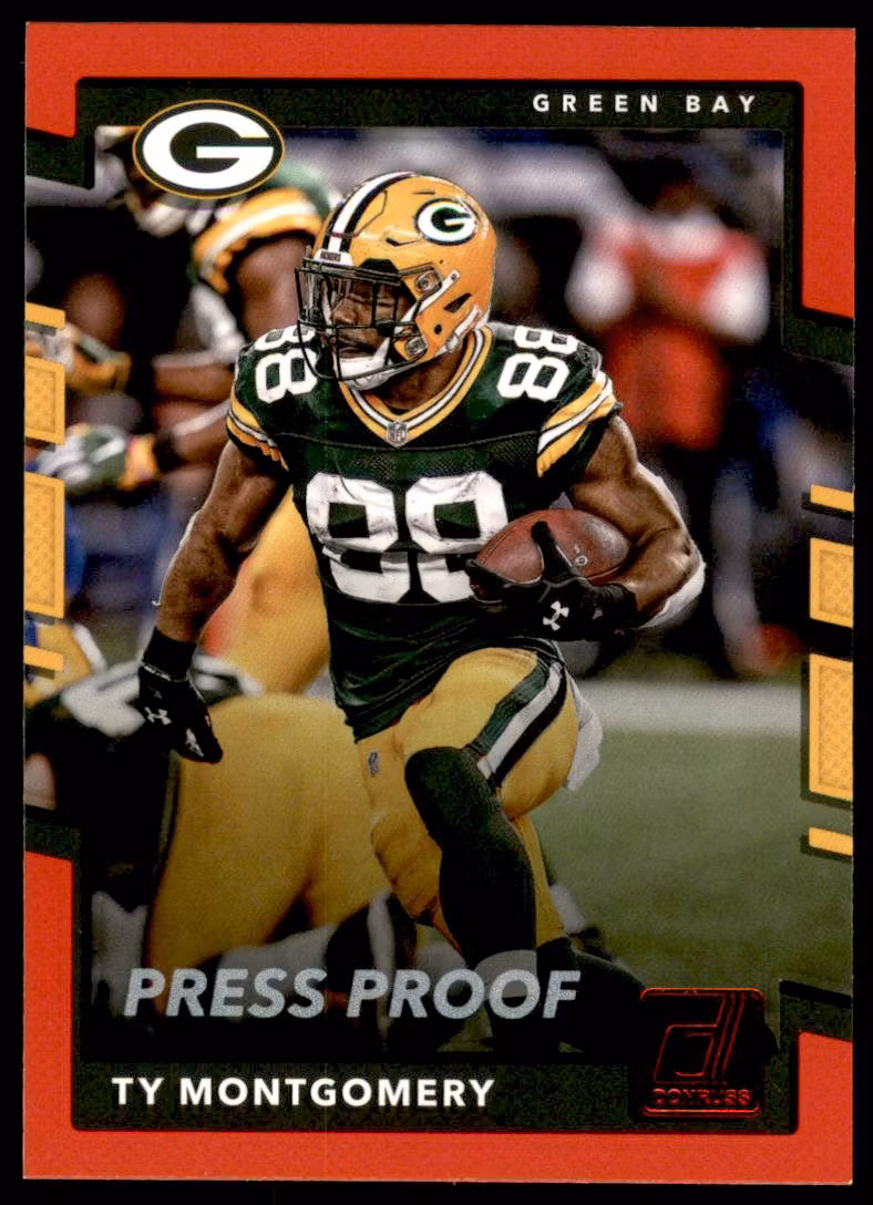 2017 Donruss Press Proofs Red #72 Ty Montgomery (15-X15-NFLPACKERS)