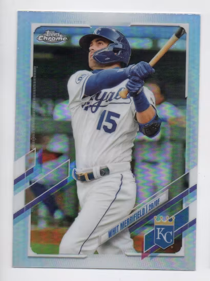 2021 Topps Chrome Refractors #107 Whit Merrifield (12-Y1-MLBROYALS)