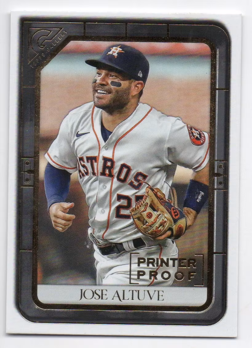 2021 Topps Gallery Printer Proofs #83 Jose Altuve (15-Y1-MLBASTROS)