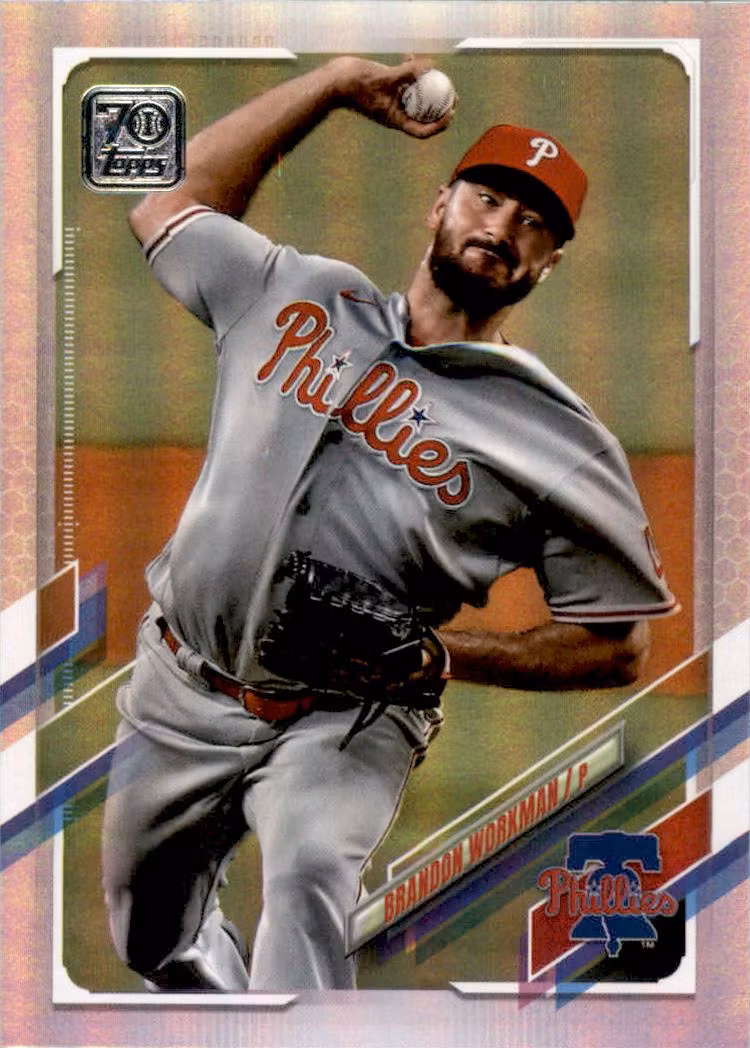 2021 Topps Rainbow Foil #160 Brandon Workman (12-Y1-MLBPHILLIES)