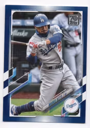 2021 Topps Walmart Royal Blue #13 Mookie Betts (20-Y1-MLBDODGERS)