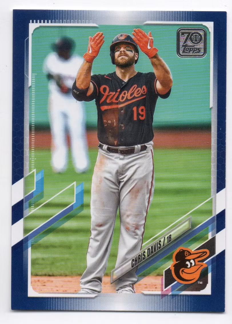 2021 Topps Walmart Royal Blue #29 Chris Davis (12-Y1-MLBORIOLES)