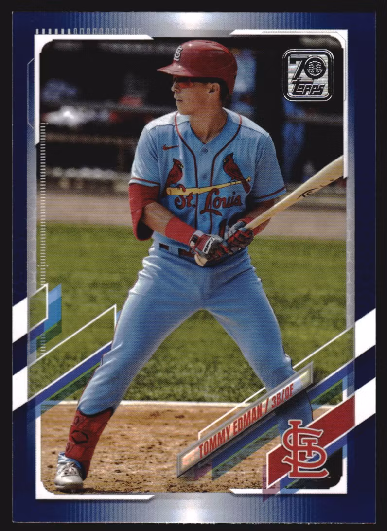 2021 Topps Walmart Royal Blue #314 Tommy Edman (15-Y1-MLBCARDINALS)