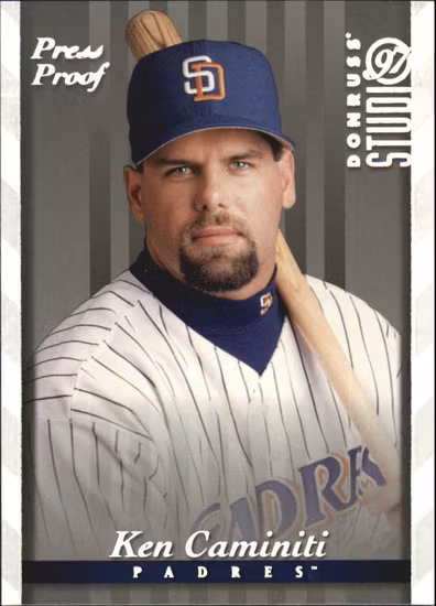 1997 Studio Silver Press Proofs #10 Ken Caminiti (15-Y8-MLBPADRES)
