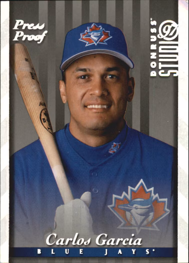 1997 Studio Silver Press Proofs #115 Carlos Garcia (12-Y8-MLBBLUEJAYS)