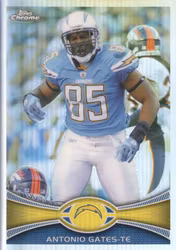 2012 Topps Chrome Refractors #208 Antonio Gates (15-Y8-NFLCHARGERS)