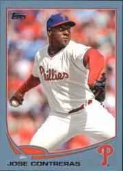 2013 Topps Wal-Mart Blue Border #152 Jose Contreras (12-Y8-MLBPHILLIES)