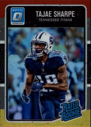 2016 Donruss Optic Red and Yellow #195 Tajae Sharpe RR (20-Y8-NFLTITANS)