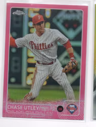2015 Topps Chrome Pink Refractors #100 Chase Utley (15-Y9-MLBPHILLIES)