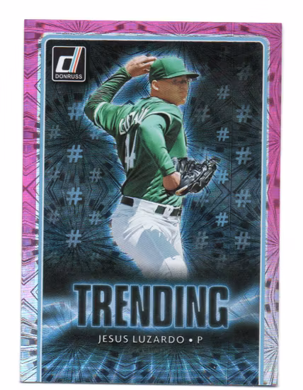2021 Donruss Trending Pink Fireworks #8 Jesus Luzardo (15-Y6-MLBATHLETICS)