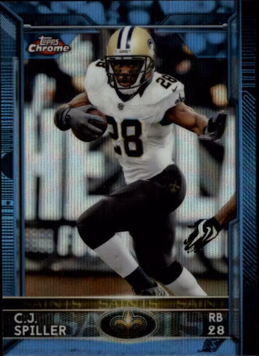 2015 Topps Chrome Blue Wave Refractors #78 C.J. Spiller (20-Y9-NFLSAINTS)