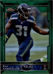 2015 Topps Chrome Green Refractors #37 Kam Chancellor (20-Y9-NFLSEAHAWKS) (2)