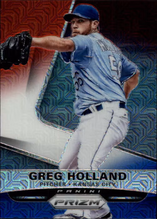 2015 Panini Prizm Prizms Red White and Blue Mojo #10 Greg Holland (15-Y10-MLBROYALS)