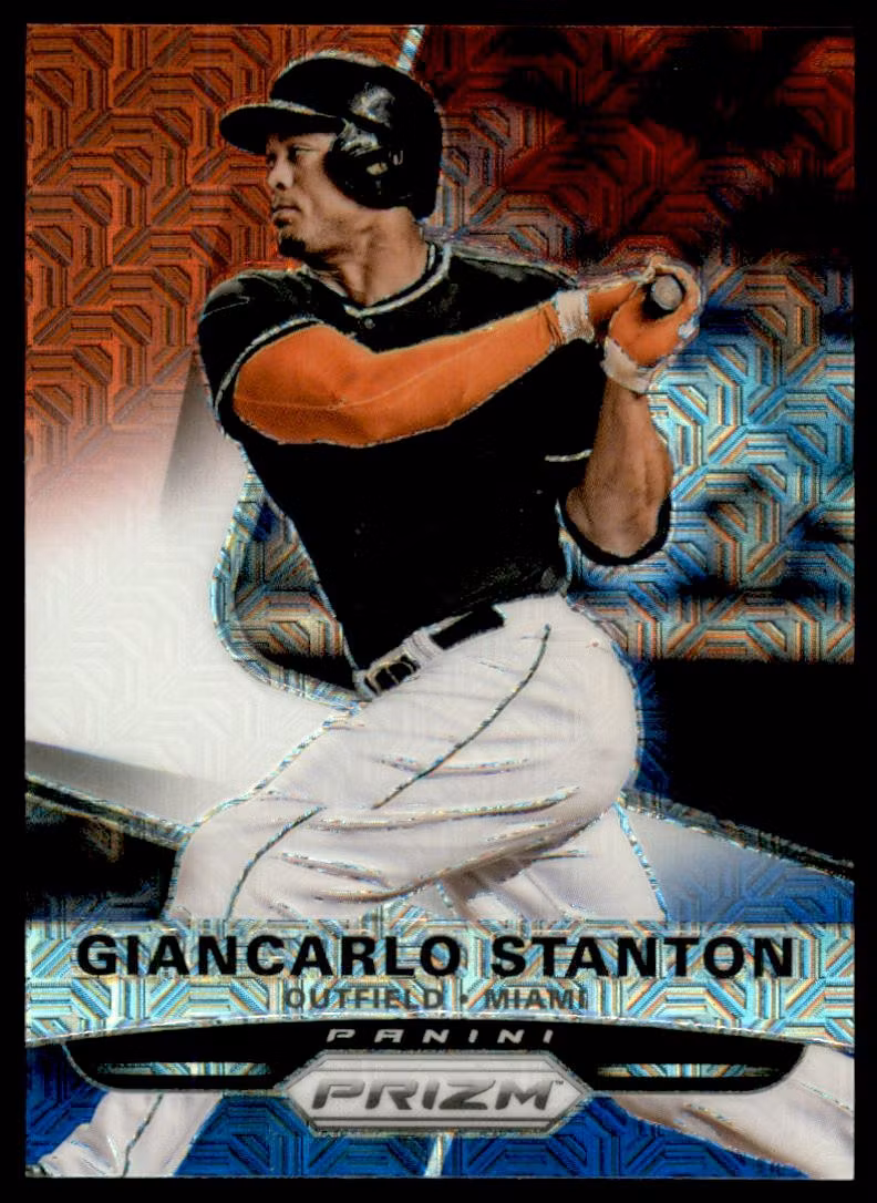 2015 Panini Prizm Prizms Red White and Blue Mojo #71 Giancarlo Stanton (20-Y10-MLBMARLINS)