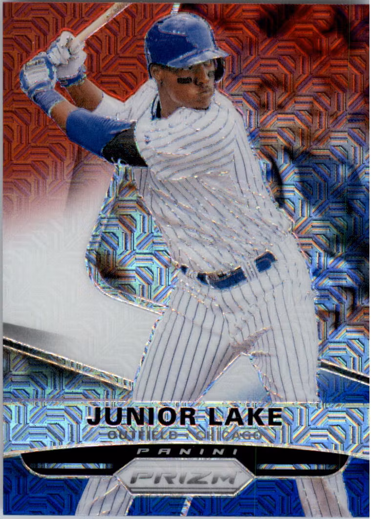 2015 Panini Prizm Prizms Red White and Blue Mojo #99 Junior Lake (15-Y10-MLBCUBS)