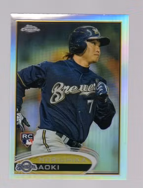 2012 Topps Chrome Refractors #184 Norichika Aoki (20-AA4-MLBBREWERS)