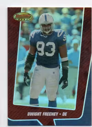 2005 Bowman's Best Red #13 Dwight Freeney (20-AA6-NFLCOLTS)