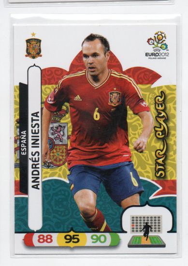 2012 Panini Adrenalyn XL UEFA Euro 2012 #NA Andres Iniesta (10-AA5-SOCCERSPAIN) (2)