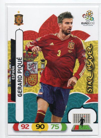 2012 Panini Adrenalyn XL UEFA Euro 2012 #NA Gerard Pique (10-AA5-SOCCERSPAIN) (2)