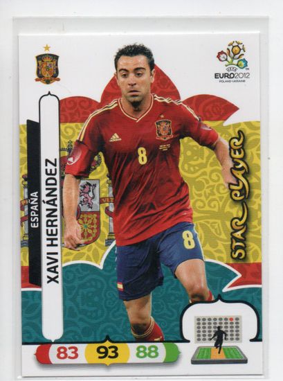 2012 Panini Adrenalyn XL UEFA Euro 2012 #NA Xavi Hernandez (10-AA5-SOCCERSPAIN) (2)