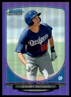 2013 Bowman Chrome Prospects Purple Refractors #BCP142 Jeremy Rathjen (15-AA6-MLBDODGERS)