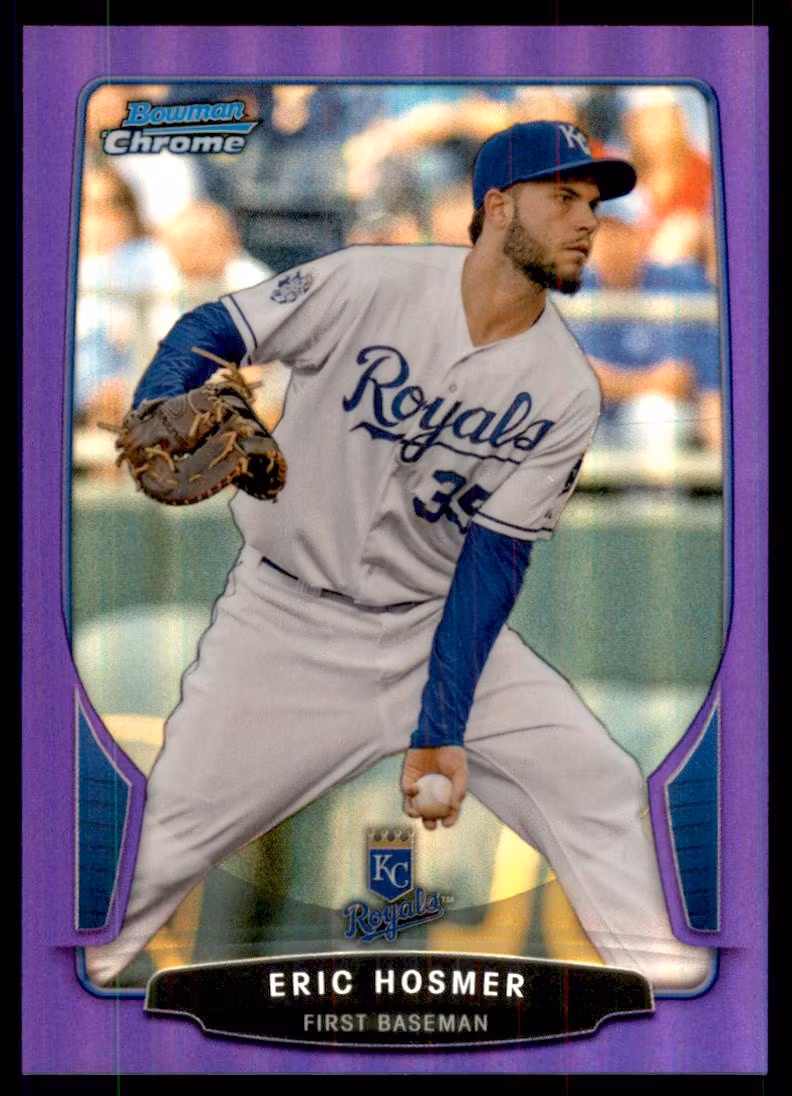 2013 Bowman Chrome Purple Refractors #77 Eric Hosmer (15-AA6-MLBROYALS)