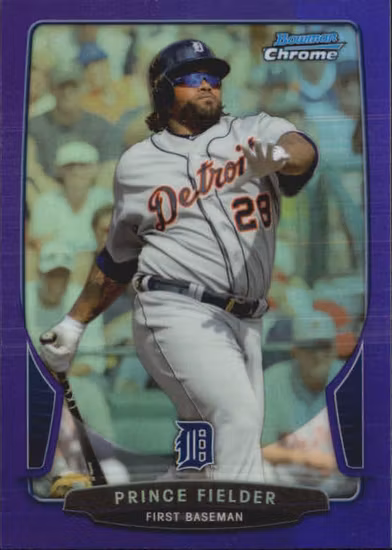 2013 Bowman Chrome Purple Refractors #193 Prince Fielder (20-AA6-MLBTIGERS)