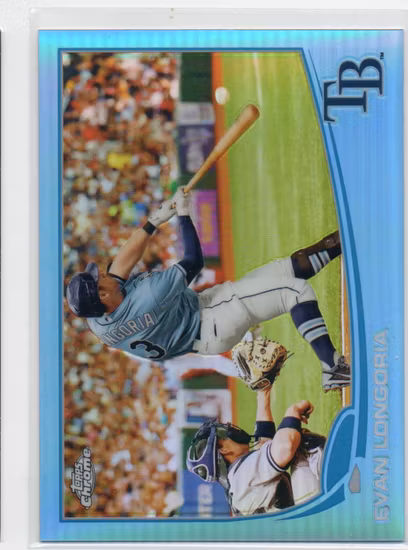 2013 Topps Chrome Blue Refractors #11 Evan Longoria (20-AA7-MLBRAYS)