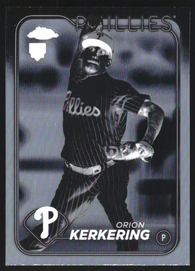 2024 Topps Chrome Negative Refractors #180 Orion Kerkering (40-AA4-MLBPHILLIES)