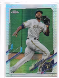 2021 Topps Chrome Prism Refractors #86 Lorenzo Cain (15-AA6-MLBBREWERS)