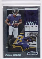 2018 Panini Contenders Playoff Ticket #91 Michael Crabtree (20-AA14-NFLRAVENS)