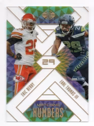 2018 Panini Illusions Matching Numbers Gold #20 Earl Thomas III Eric Berry (25-AA14-NFLCHIEFS+NFLSEAHAWKS)