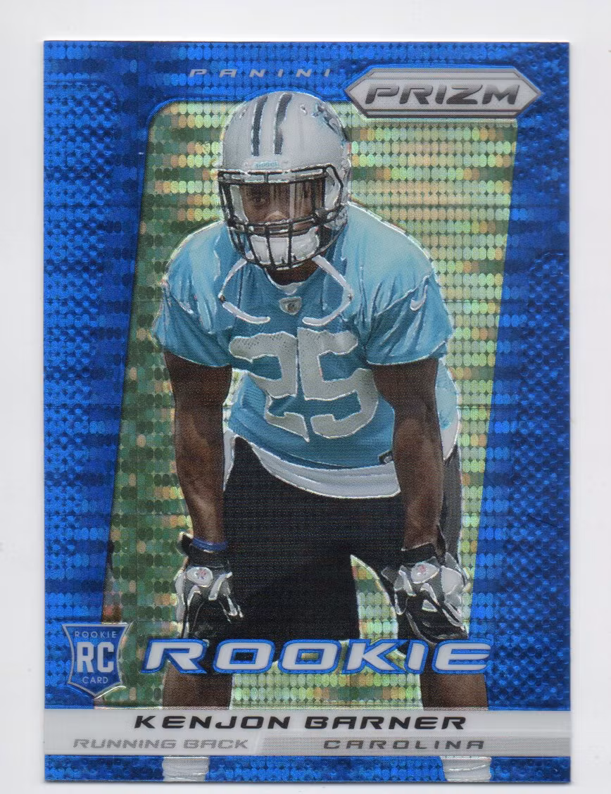 2013 Panini Prizm Prizms Blue Pulsar #253 Kenjon Barner (15-BB3-NFLPANTHERS)