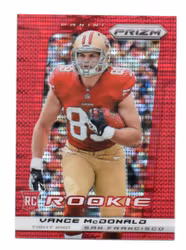 2013 Panini Prizm Prizms Red Pulsar #297 Vance McDonald (20-BB3-NFL49ERS)