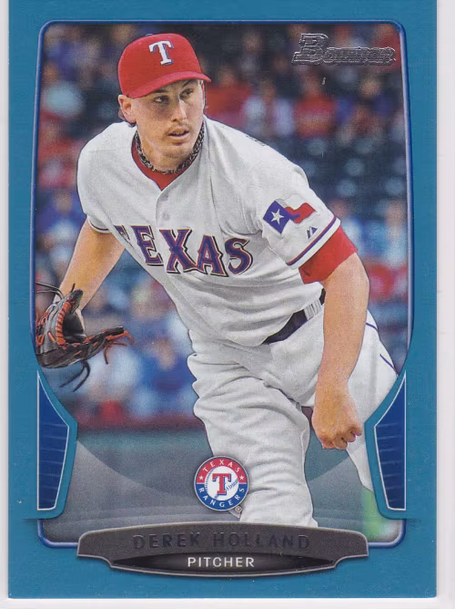 2013 Bowman Blue #74 Derek Holland (15-BB4-MLBRANGERS)