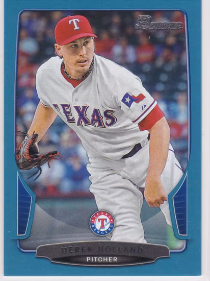 2013 Bowman Blue #74 Derek Holland (15-BB4-MLBRANGERS)
